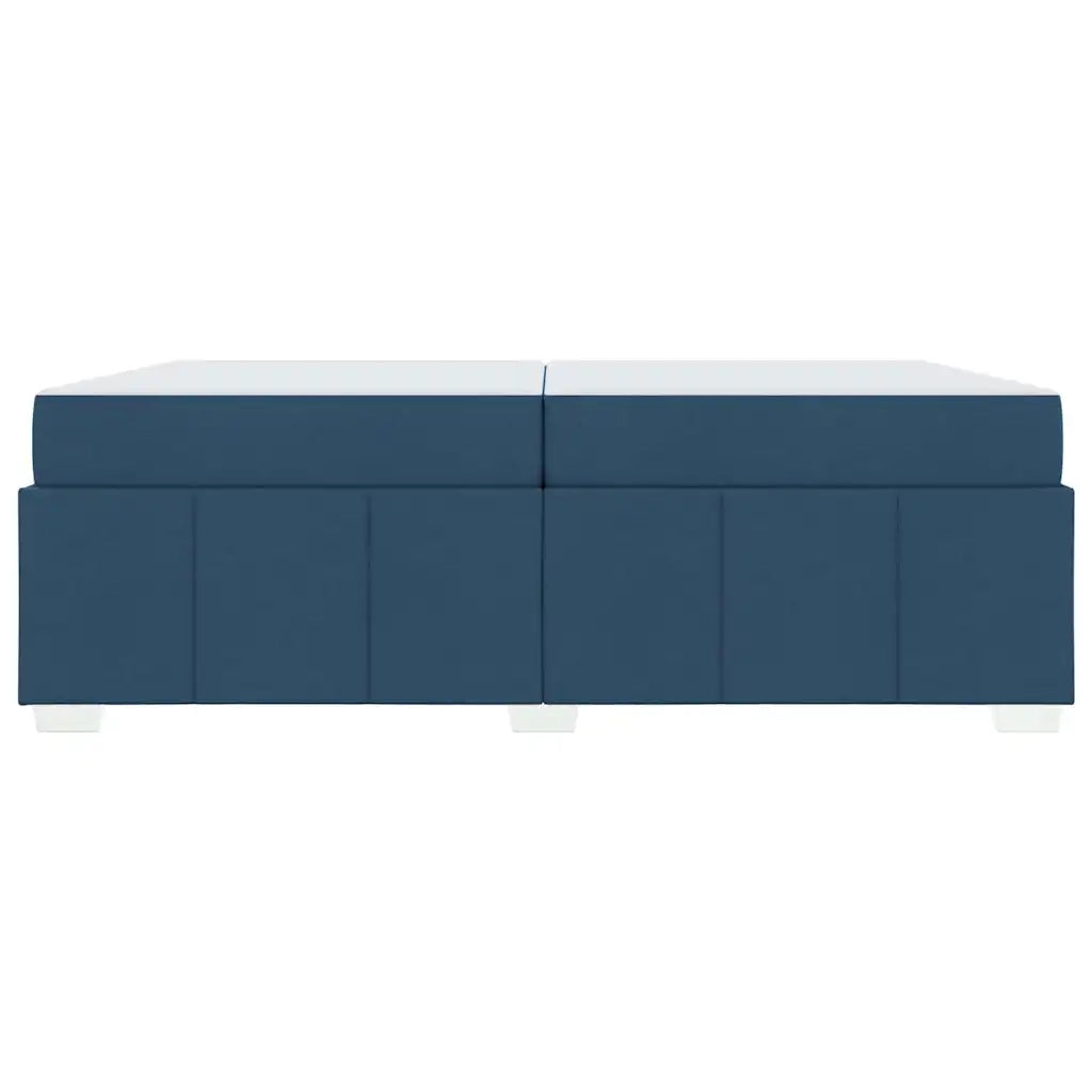 Struttura del letto con materasso Blu 200 x 200 cm Tessuto