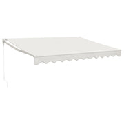 Tenda da Sole | Tenda parasole Retrattile Crema 3,5x2,5 m in Tessuto e Alluminio