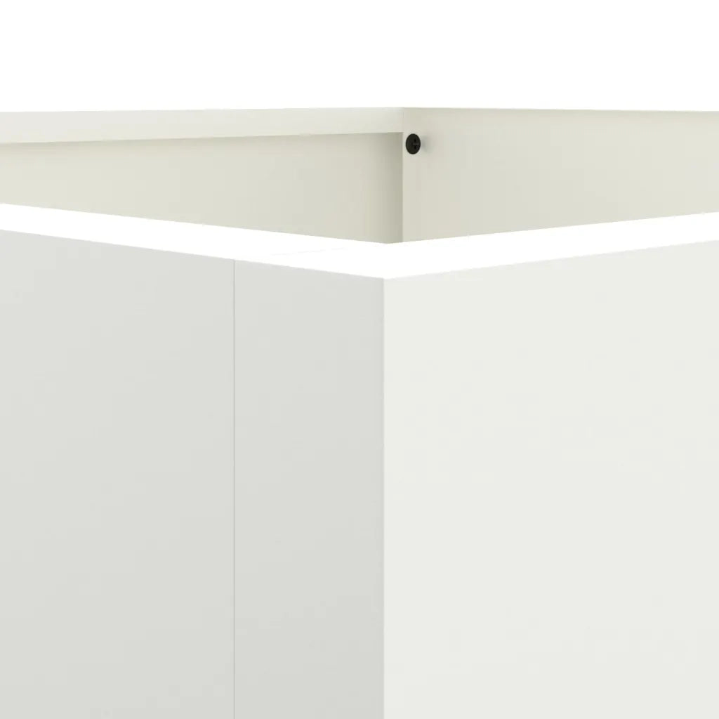 Fioriera | Cassetta per fiori | Vaso Bianca 42x38x75 cm in Acciaio