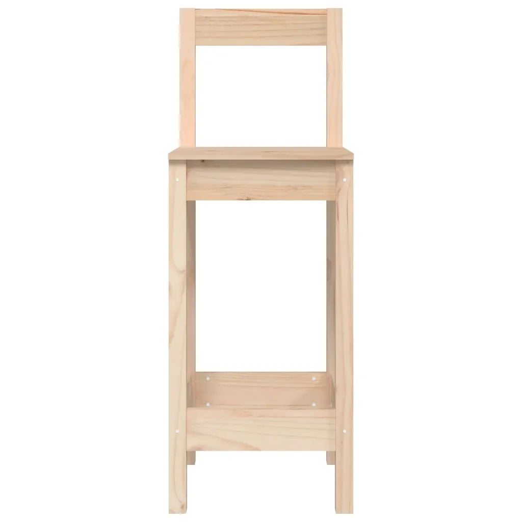 Sedie da Bar 2 pz 40x41,5x112 cm in Legno Massello di Pino cod mxl 47586
