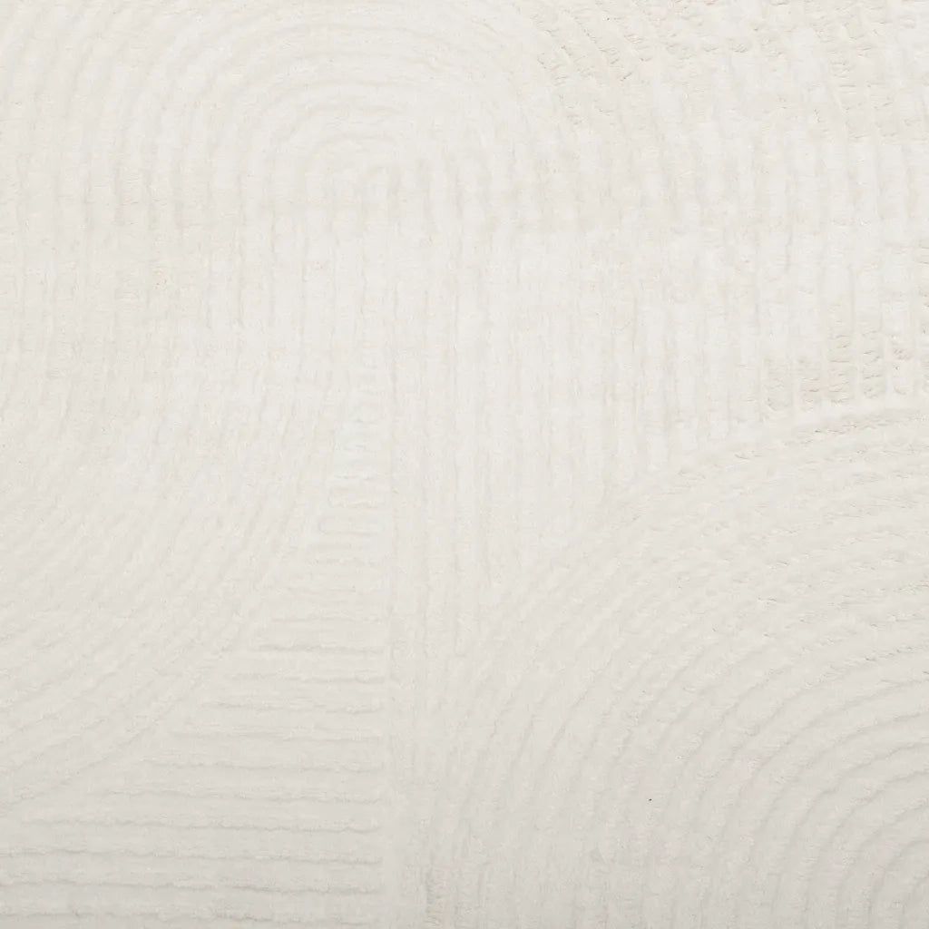 Tappeto IZA a Pelo Corto con Aspetto Scandinavo Crema Ø 100 cm 375446