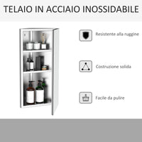 Pensile da Bagno Angolare 1 Anta Specchio 60x30x18,4 cm  Corn Bianco