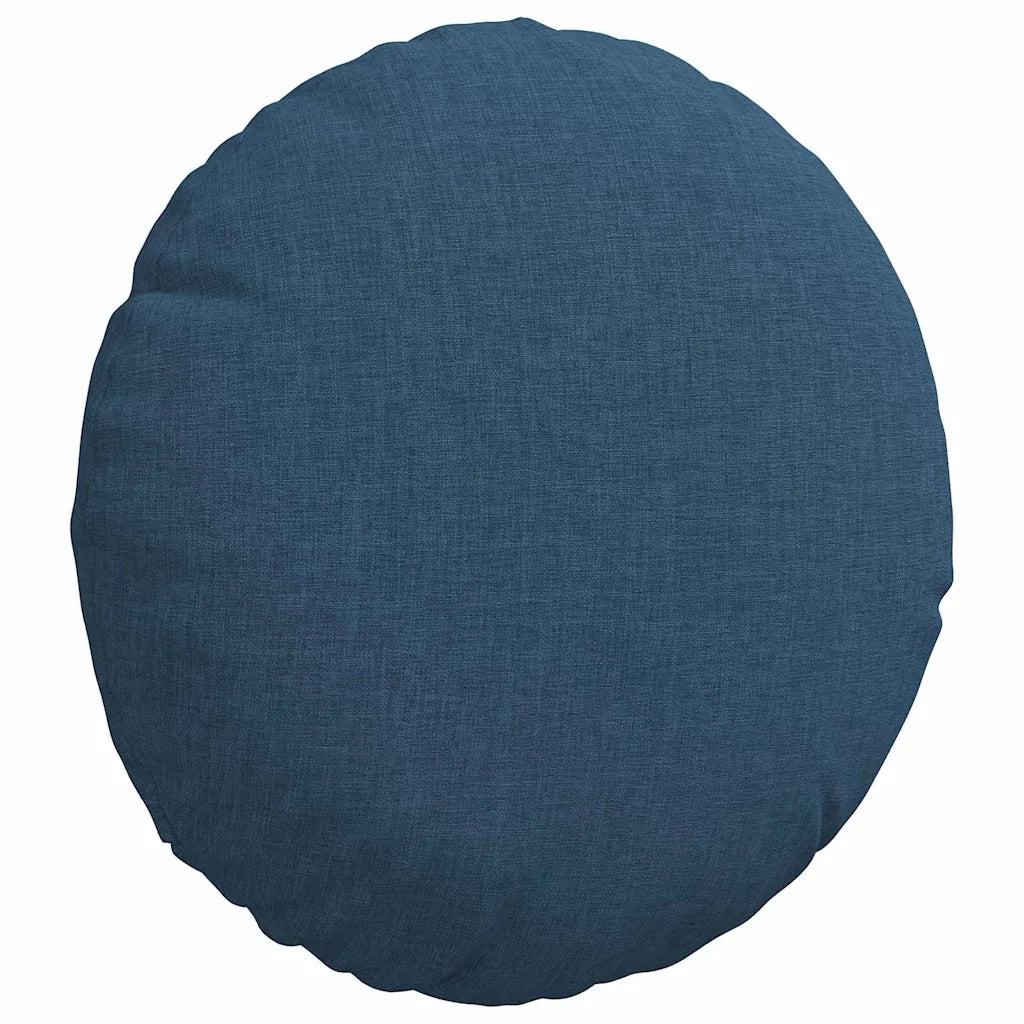 Cuscini per Seduta 2 pcs Blu Ø30 x 13 cm Tessuto 42014091