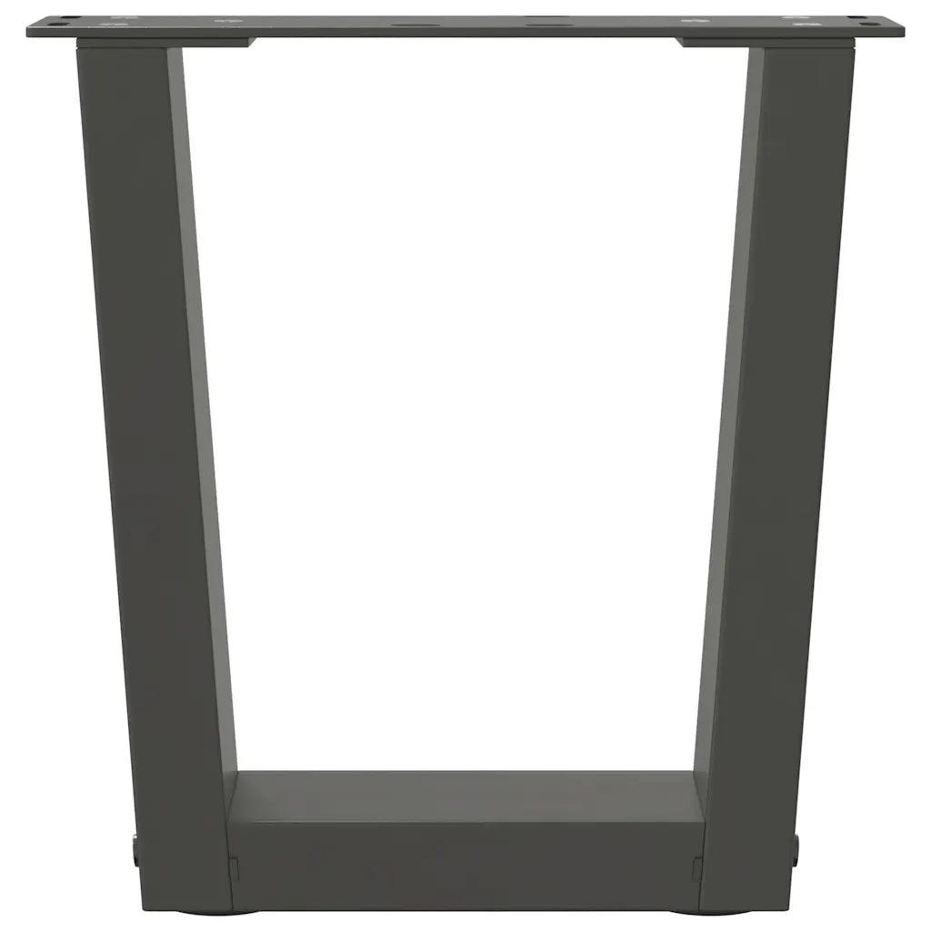 Gambe per Tavolino da Caff¨¨ a Forma di V 2 pz-Set di 2 Gamba per Tavolo Antracite 30x(30-31,3) cm Acciaio
