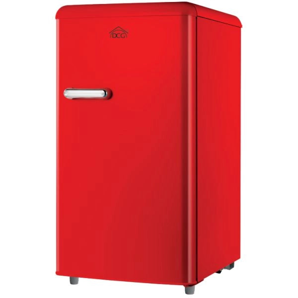 Dcg frigo monoporta linea retro 100lt e rosso mf100r