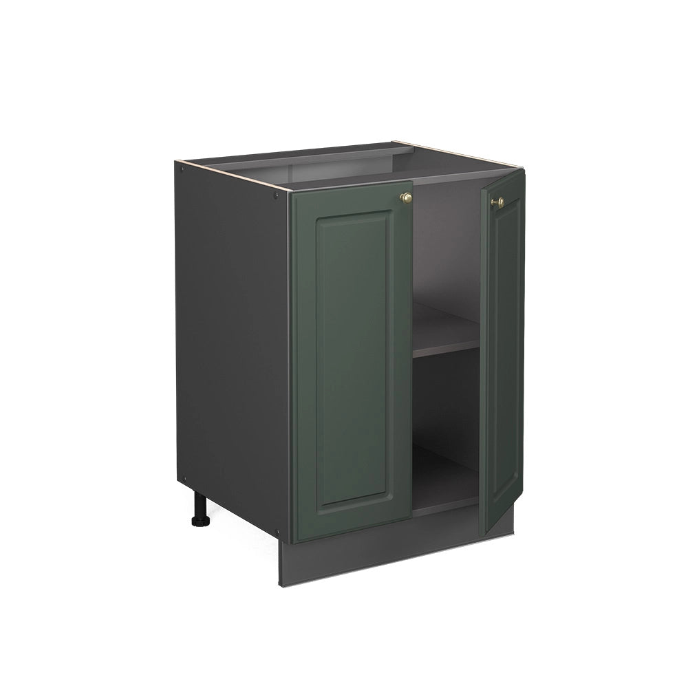 Mobiletto base cucina Fame-Line Verde-oro rustico/Antracite 60 cm senza piano di lavoro Vicco