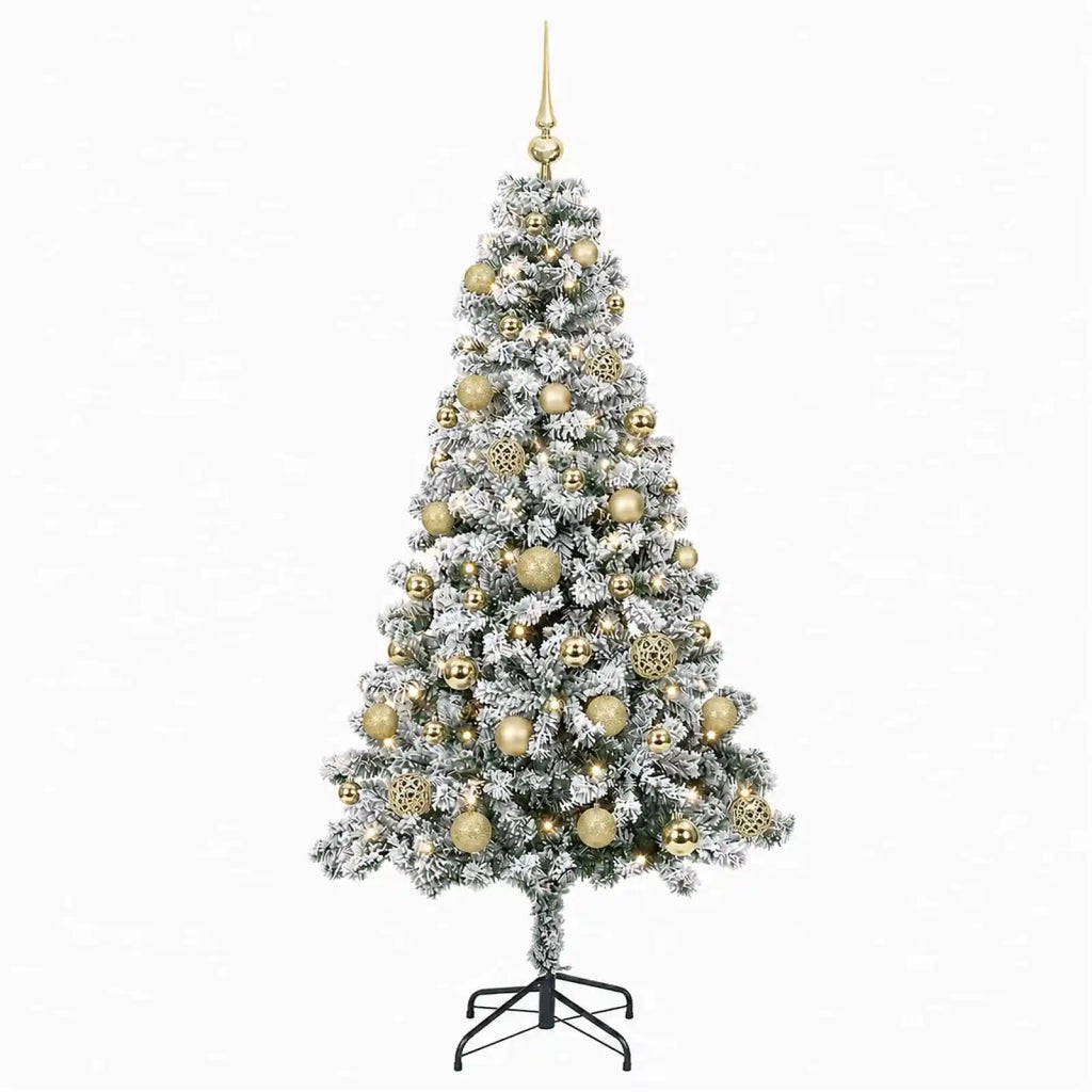 Albero di Natale Artificiale con Palline 120 cm 150 LED 3460825