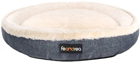 Letto per cani, cuscino per cani, letto per gatti, donut, Ø 75 cm, grigio scuro PGW075G01