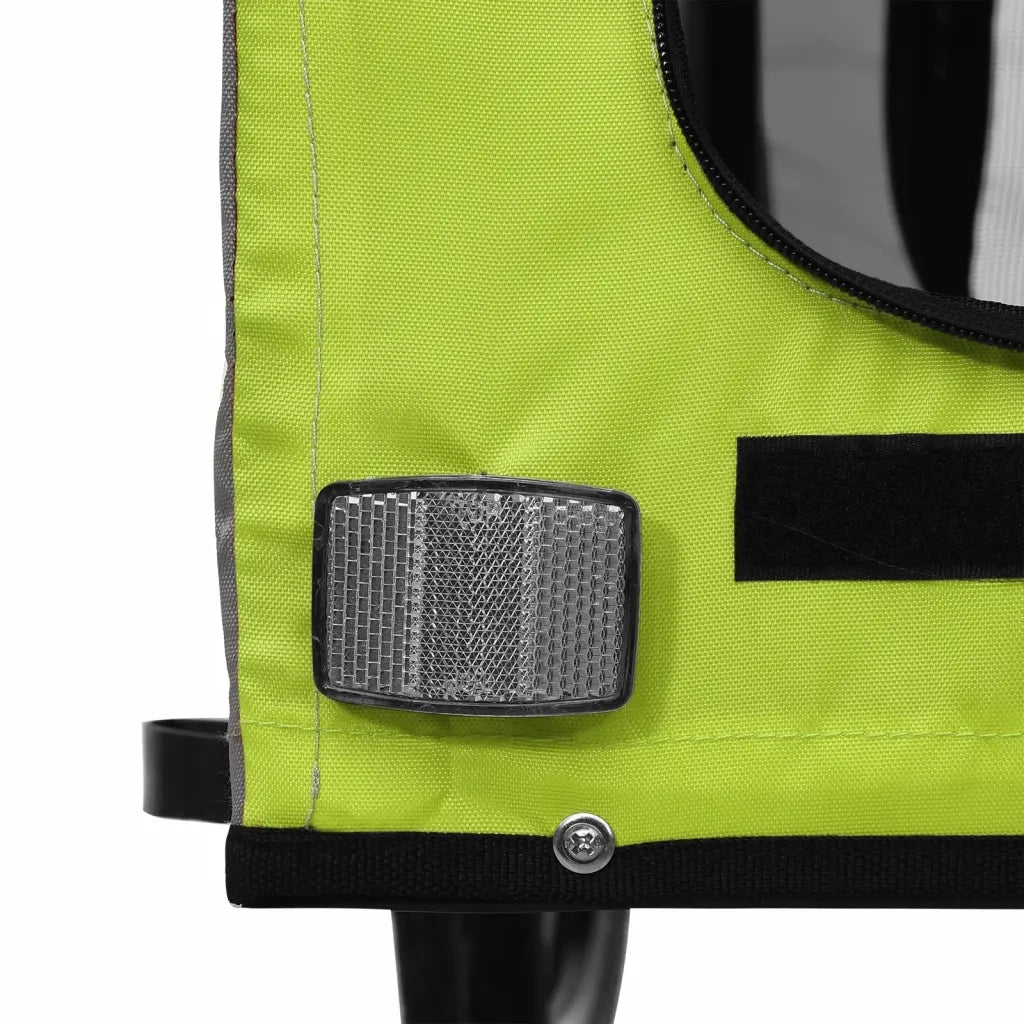 Rimorchio da Bici per Animali Verde e Grigio Oxford e Ferro CFW8976876