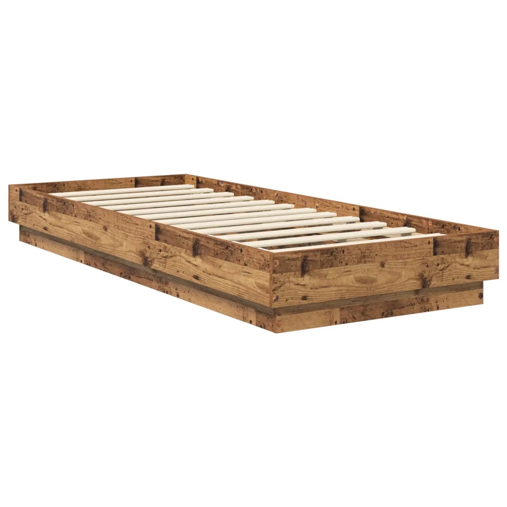 Struttura letto a pavimento Legno antico 80 x 200 cm 8009070