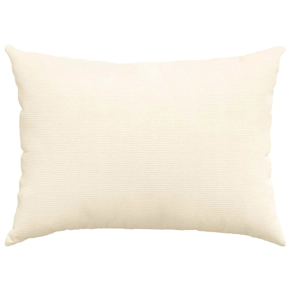 Cuscini da Divano 2 pz | Cuscini per sedie Crema 70 x 50 cm Tessuto in Cords
