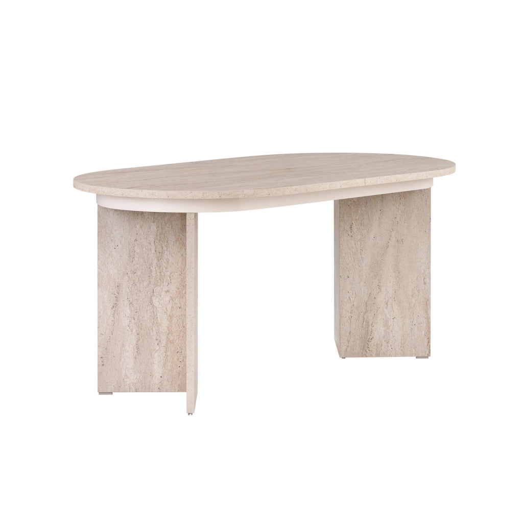 Noba, Tavolo Allungabile Allungabile, 160x90x75h cm Beige Marmo