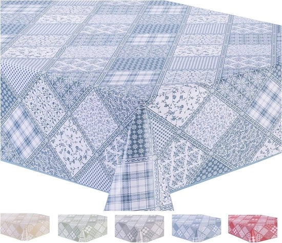 Tappeto in PVC rettangolare 140 x 180 cm - Blu/Grigio