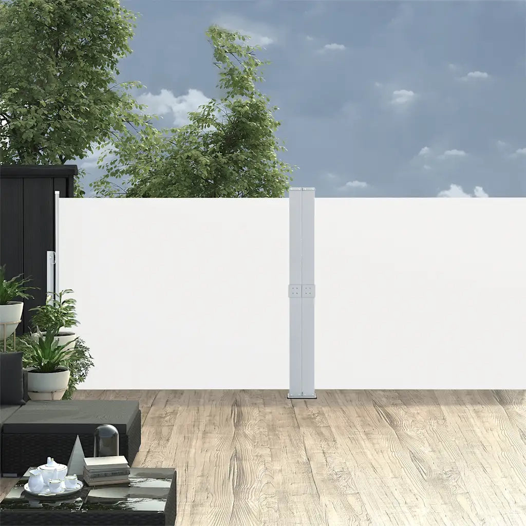 Tenda Laterale Retrattile per Patio 140x1200 cm Crema
