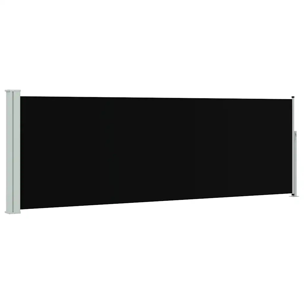 Tenda Laterale Retrattile per Patio 100x300 cm Nera 48370