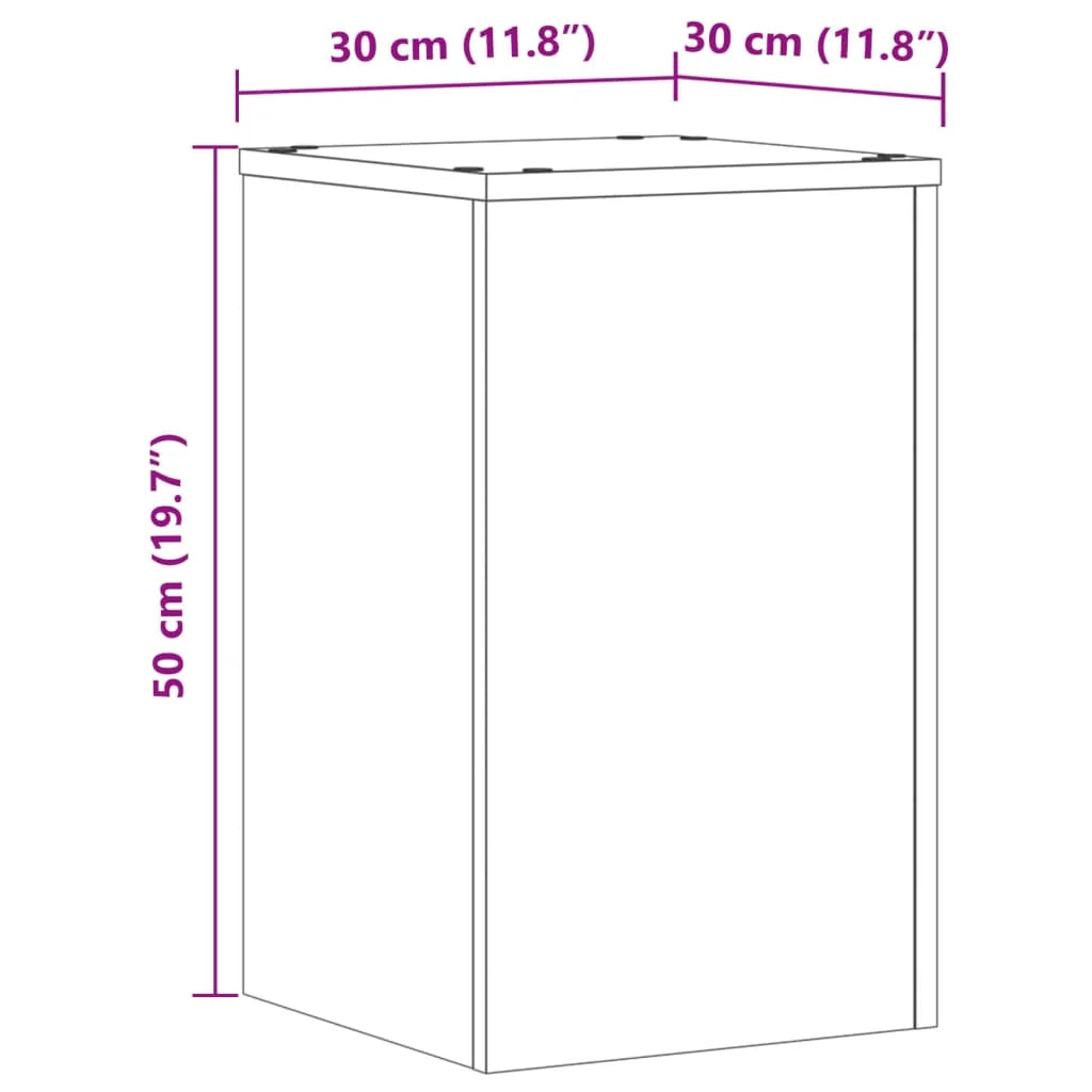 Portavasi mobili per fiori set da 2 legno ingegnerizzato marrone 02_0045311