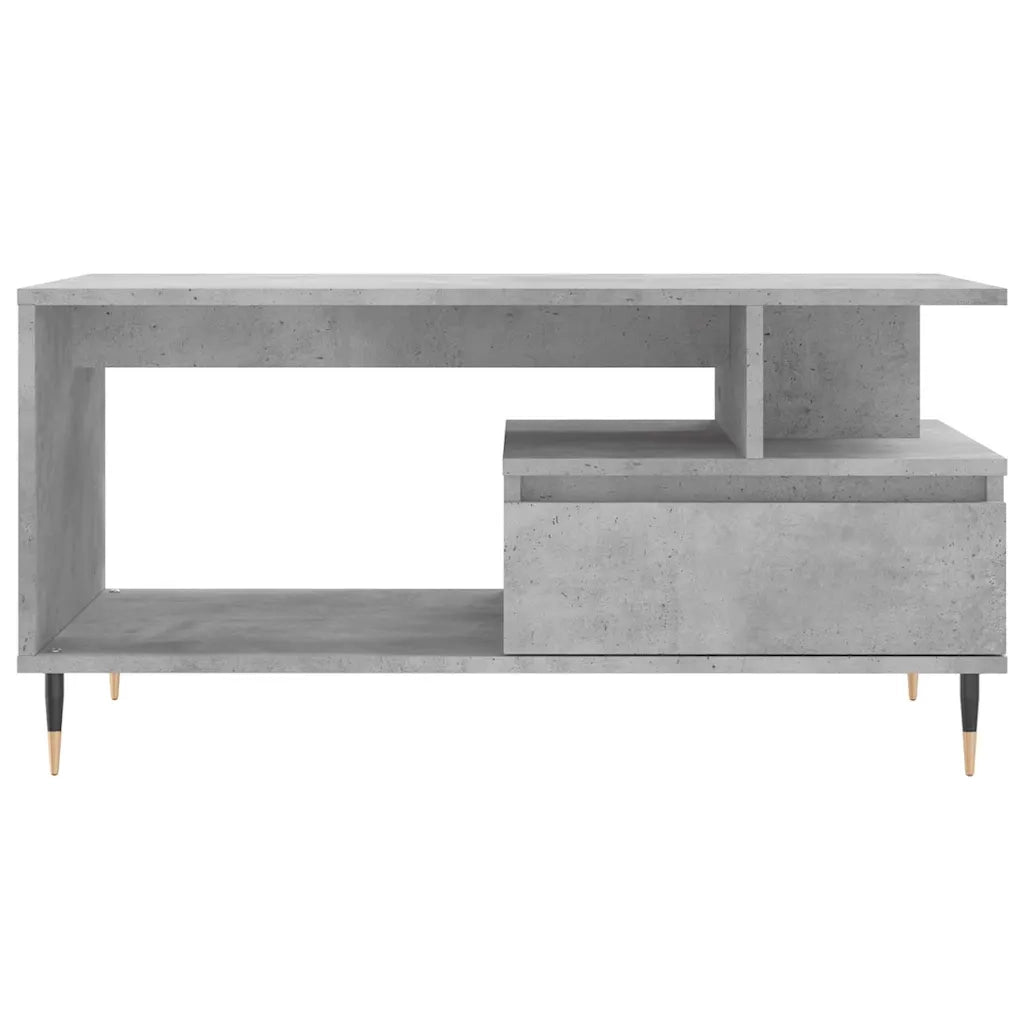 Tavolino salotto | Tavolino da caff¨¨ | Tavolino da Soggiorno Grigio Cemento 90x49x45 cm Legno Multistrato
