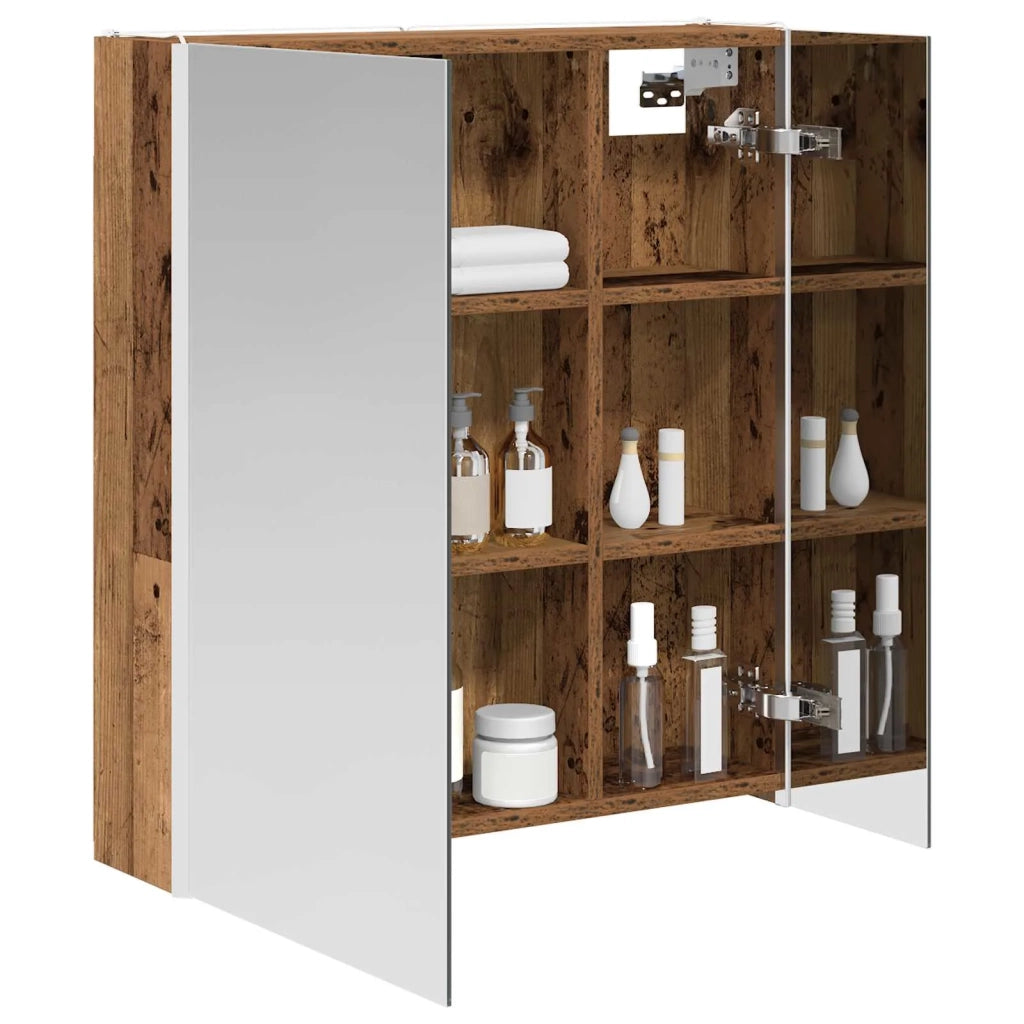 Mobiletto per specchio da bagno Legno vecchio