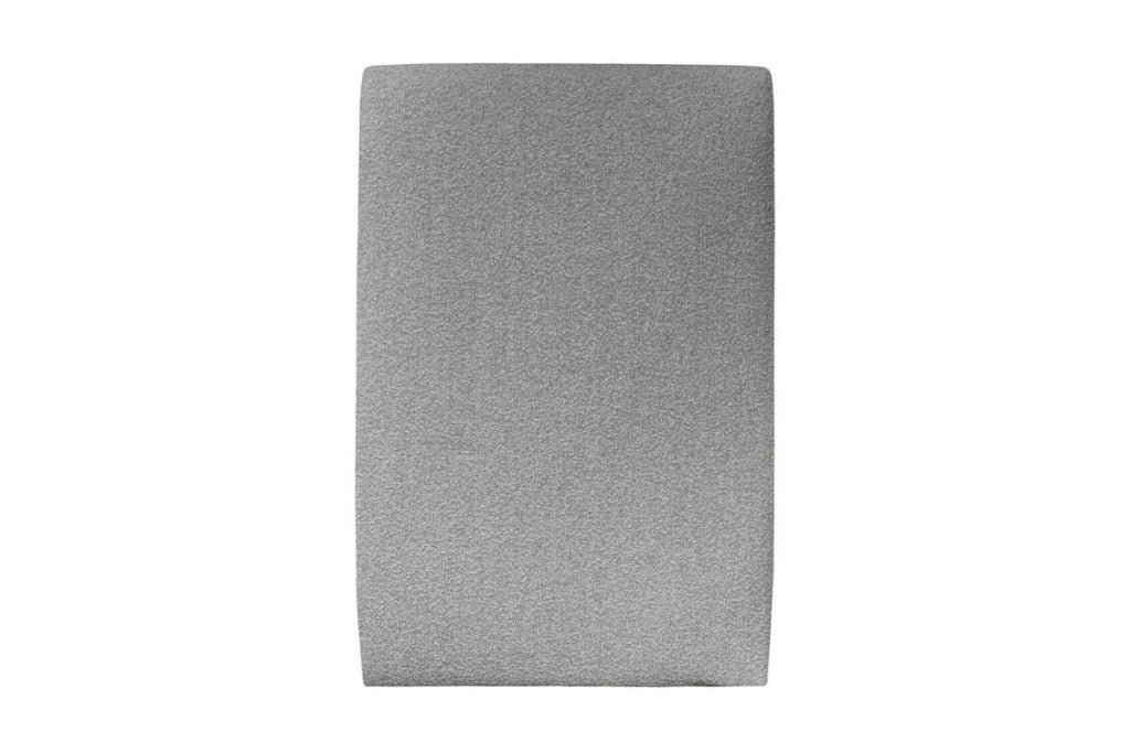 Letto 90x190 cm con testata imbottita - tessuto bouclé