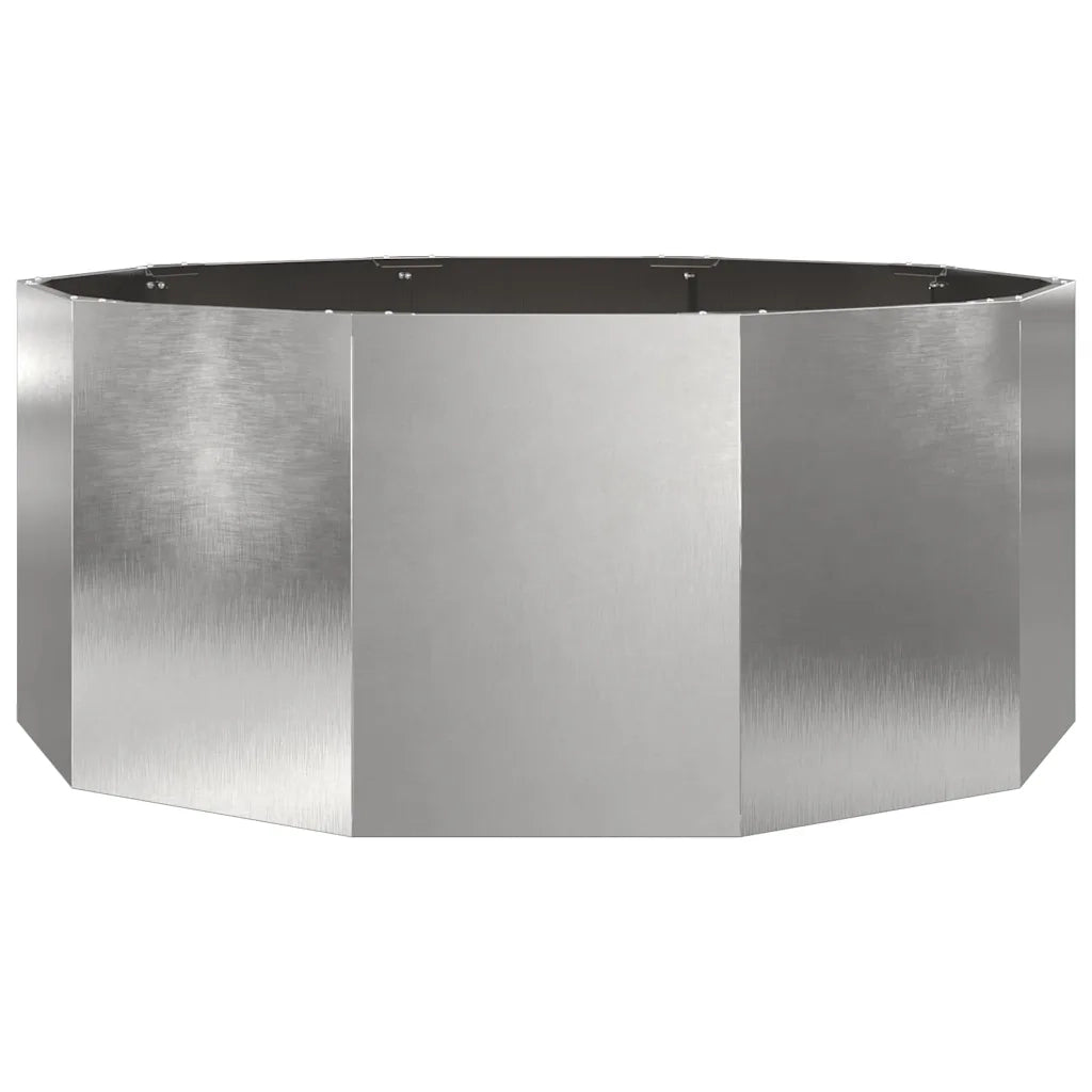 Fioriera | Cassetta per fiori | Vaso Argento 120 x 120 x 50 cm Acciaio inossidabile
