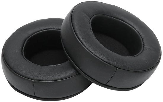 Orecchini universali 90mm - 2 pezzi - Pelle sintetica/Spugna - Riduzione rumore - Accessori cuffie - Facili da installare - Orecchini per cuffie