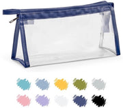 Etui trasparente marine blu, Etui estetico per signora, Borsa cosmetica, Etui, Etui per bambini, Etui per signora, Borsa scolastica universitaria, Accessori igienici e cosmetici