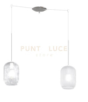 SOSPENSIONE CROMO 2 LUCI SPOSTABILE VETRI TR + BF 1181CR-S2 S-BT
