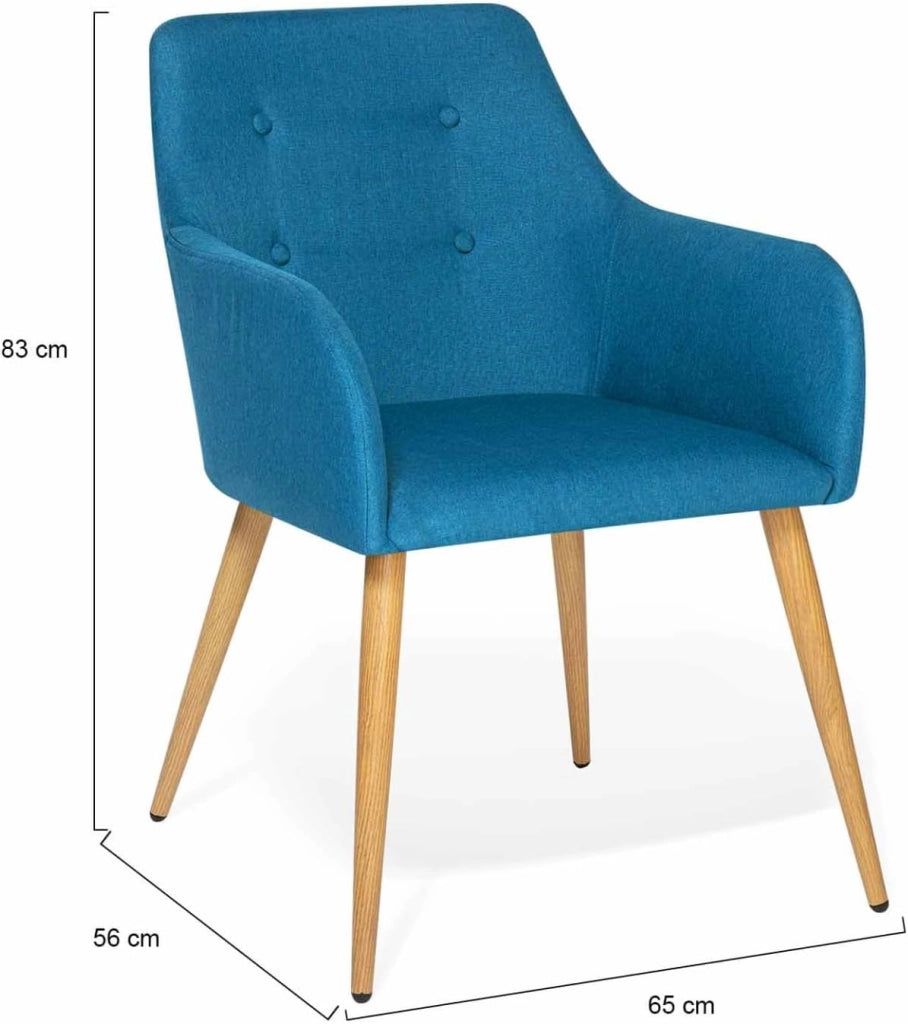 Set di 2 poltrone DANIA blu anatra