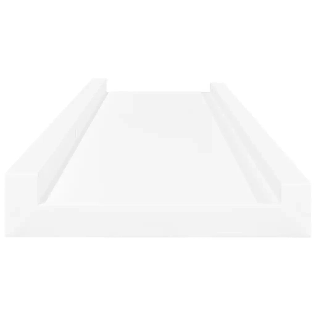 Mensole con Sporgenza 2 pz Bianche 80x9x3 cm MDF 323930