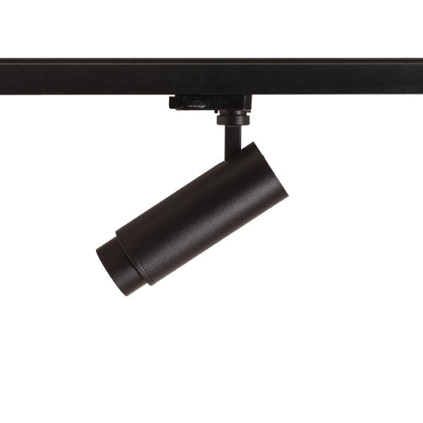Faretto ZUMA DIMM per binario trifase nero  230V LED 20W 10 50°  3000K