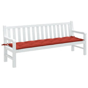Cuscino per Panca da Giardino Rosso Mélange 200x50x7cm Tessuto 4002581