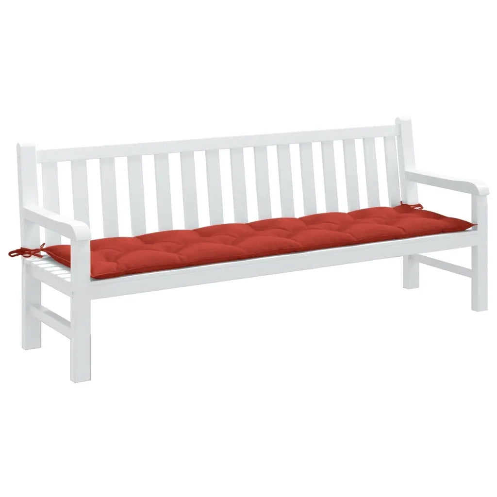 Cuscino per Panca da Giardino Rosso Mélange 200x50x7cm Tessuto 4002581