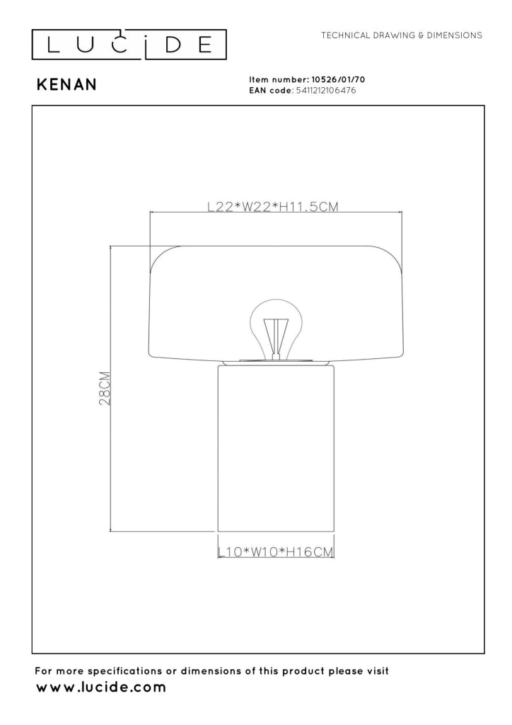 Lampada da tavolo scandinava Kenan legno 1xE14 Lucide