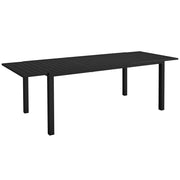 Tavolo da pranzo allungabile per esterni in alluminio ¨C zephmum ¨C 180/240x94x73 cm, nero
