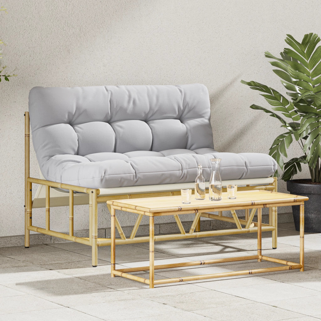 Panca da giardino con cuscino 110x80x71 cm acciaio