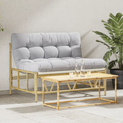 Panca da giardino con cuscino 110x80x71 cm acciaio