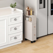 Mobile da Bagno Broreynna a Rotelle con 2 Cassetti 66 x 15 x 33 cm - Avena Oatmeal [en.casa]