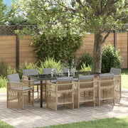 Set da Pranzo per Giardino 9 pcs Beige 3380672