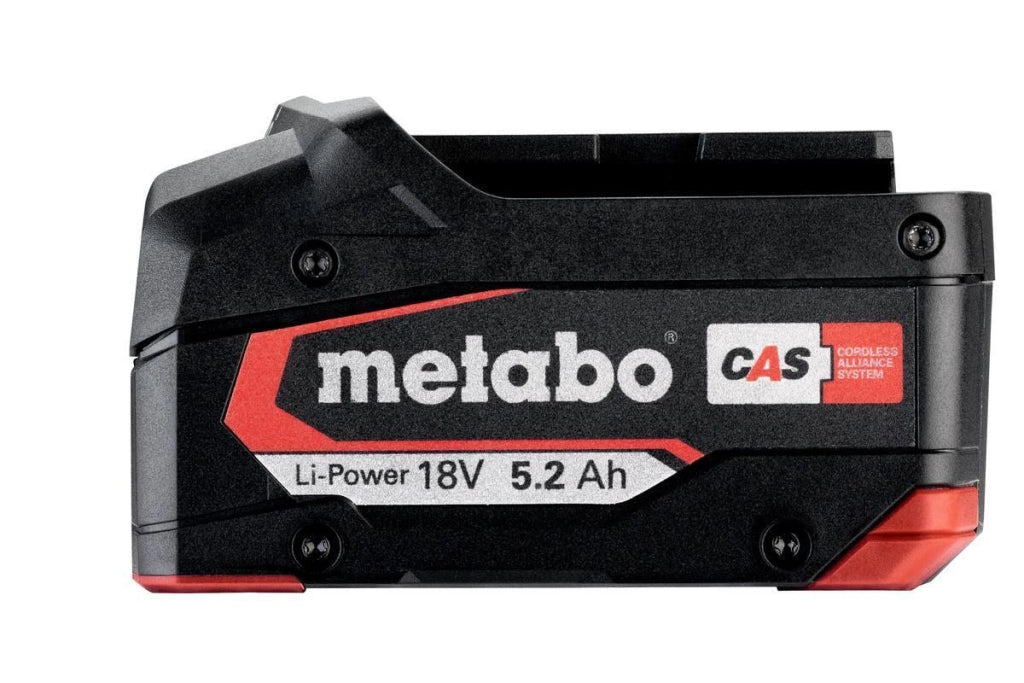 Metabo 625592000 Li-Power Batteria per Elettroutensile 18 V 5.2 Ah Li-Ion AIR COOLED colore Nero
