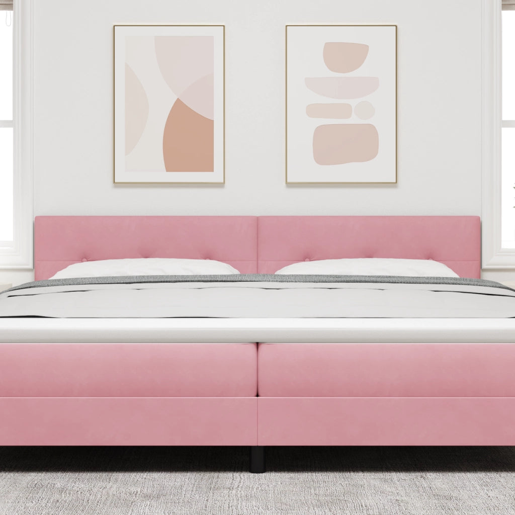 Testata LED Rosa Fattura A Bottoni 100 cm Velluto