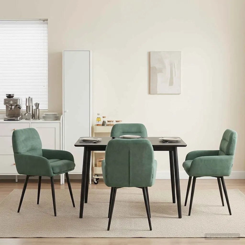 Sedie da pranzo 4 pcs Velluto (V) Verde Mare 59 x 59,5 x 90 cm 3428246