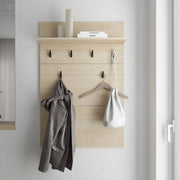 Navelli, Appendiabiti set Fissaggio a Muro Incluso, 115h cm Marrone Rovere