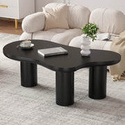 Tavolino da caffè a forma di nuvola 107x66x40;5 cm; MDF nero