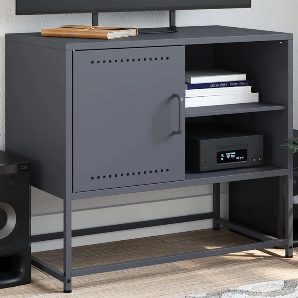 Mobile TV Antracite 68x39x60,5 cm in Acciaio 846520