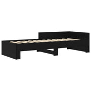 Letto singolo | Letto per adulti | Struttura letto con testata Rovere Nero 80 x 200 cm