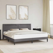 Struttura del letto con testiera Grigio 180 x 200 cm Similpelle