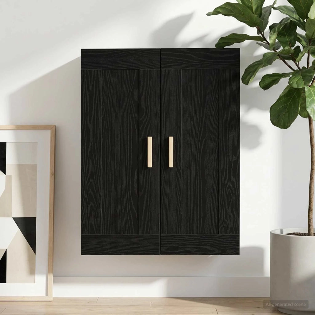 Armadietto a muro A parete Rovere nero 69,5 x 34 x 90 cm 8010880