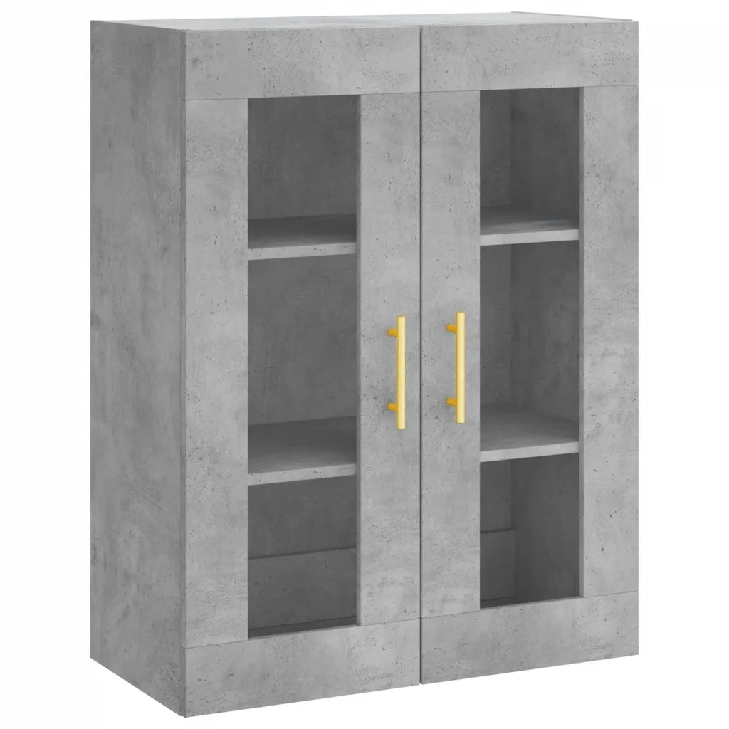 Credenza-Buffet-Armadio da cucina Grigio Cemento 69,5x34x180 cm in Legno Multistrato 730047