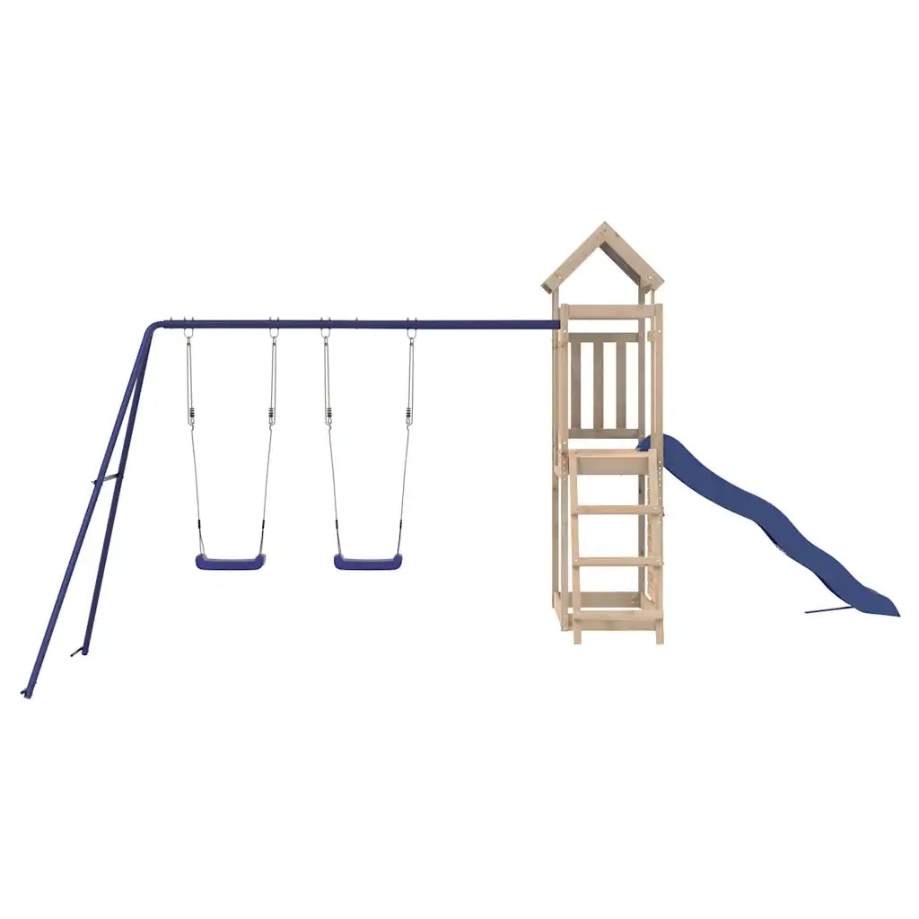 Set da Gioco da Esterno in Legno Massello di Pino