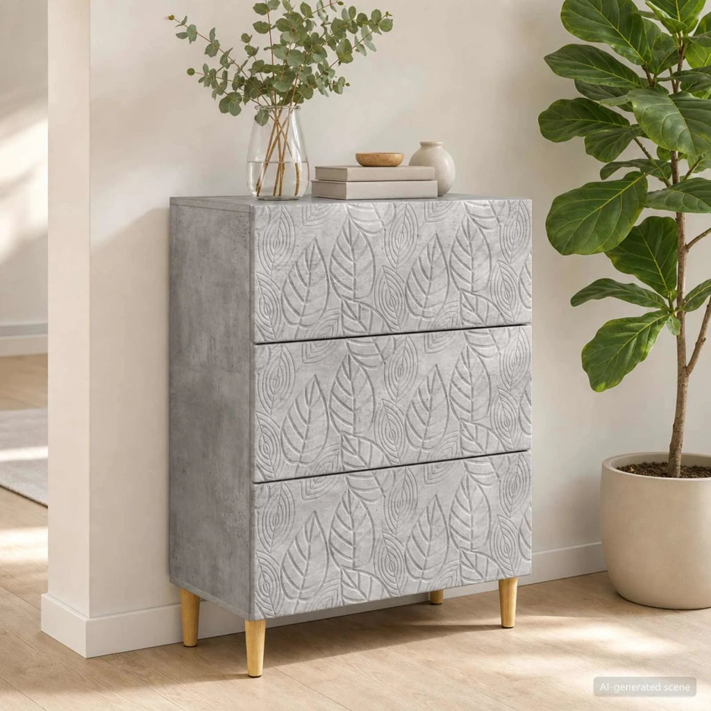 Mobile con Cassetti Grigio Cemento 66 x 34,5 x 90 cm 895068